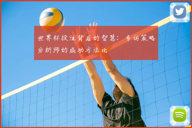 世界杯投注背后的智慧：专访策略分析师的成功方法论